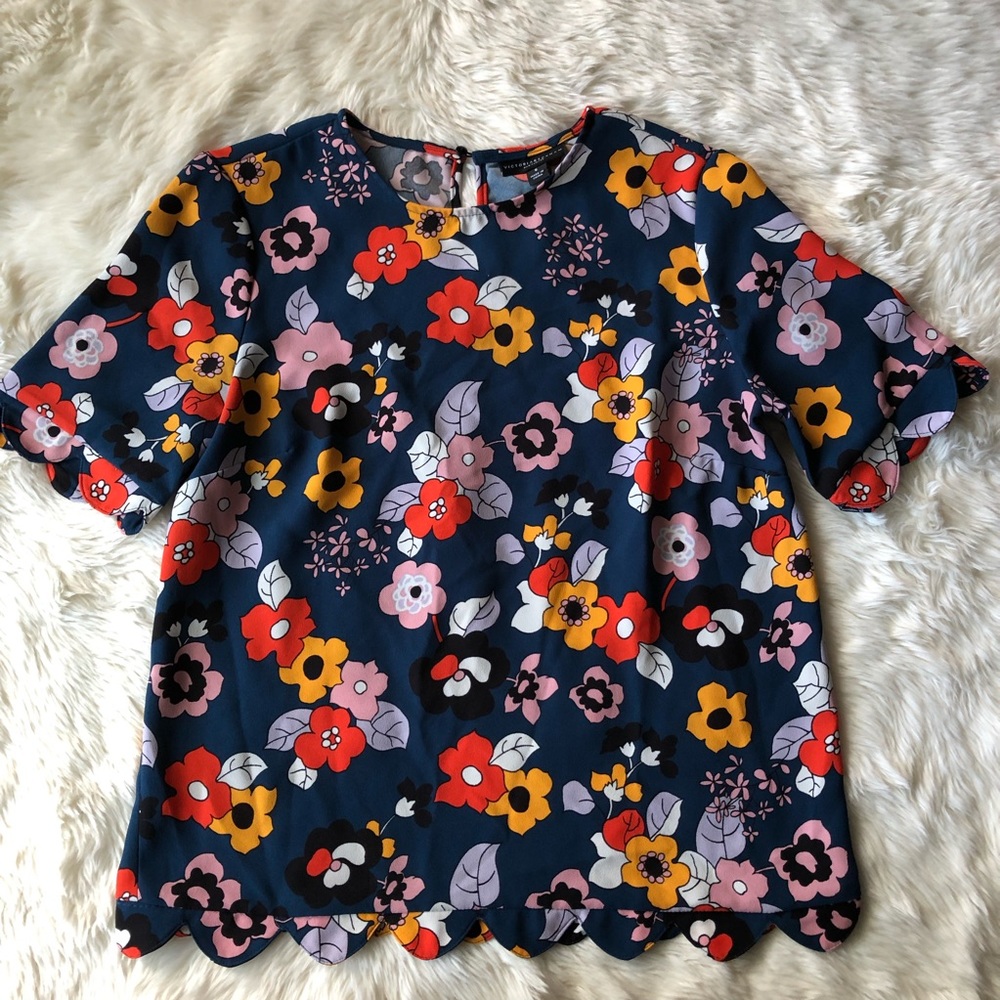 Victoria Beckham for Target Scallop Trim Blouse